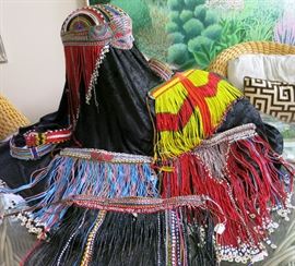 Amazing Collection of Vintage African Maasai Beaded Headware, Collars, etc.
