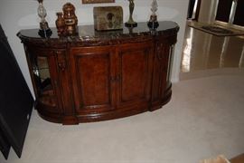 Henredon Buffet with marble top - 83” long by 25” deep