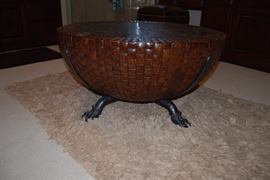 Pair of Kreiss Nairobi drum tables