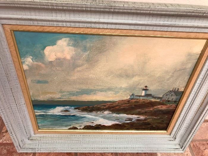 Armand Sindoni Painting lighthouse