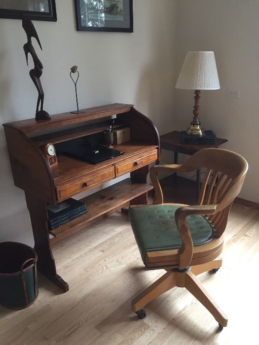 Swivel Wooden Desk Chair