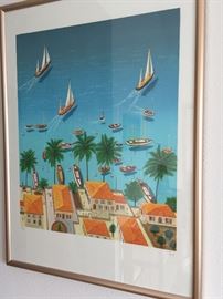 Fanch Ledan 'Overlooking the Bay' Serigraph