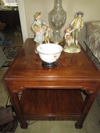 One of a pair of living room end tables