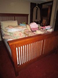 Beautiful solid wood mission style Queen bed