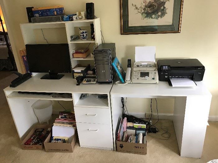 Office Items.  Computer and Desk. Printer, supplies
