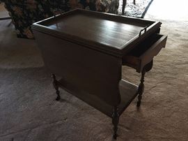 Vintage Drop Leaf Tea Cart on Coaster