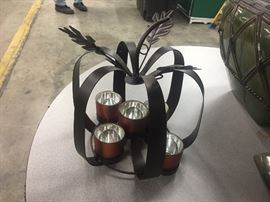Pumpkin candle holder