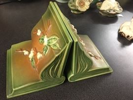 Roseville pottery bookends