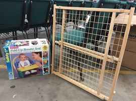 Baby gate and booster seat