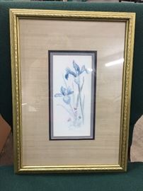 M. Bertrand signed and numbered watercolor