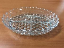 Fostoria 3 part relish dish