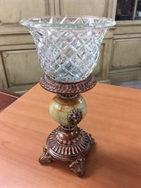 Footed candle holder