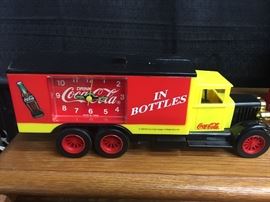 Coca-Cola truck clock plays music