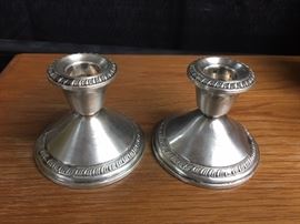 1930's Crown sterling candle holders