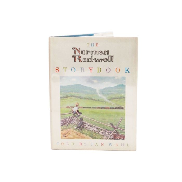 1969 Norman Rockwell Signed "The Norman Rockwell Storybook" and 1975 Signed Letter: A signed copy of the third printing of The Norman Rockwell Storybook (New York: Windmill Books-Simon and Schuster, 1969). This storybook based on the art of Norman Rockwell, with text by Jan Wahl, is signed “Sincerely Norman Rockwell” in black ink on the flyleaf. Also included is a typewritten letter and envelope from Rockwell dated June 10, 1975; this short rejection letter is hand-signed “Norman Rockwell” in blue ink.