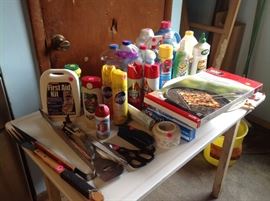 Cleaning supplies, weber grill tools