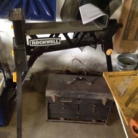 Rockwell table and old tool box