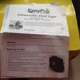 Easy pro submersible pond light