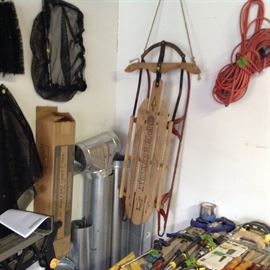 Sled, bags and electrical cords