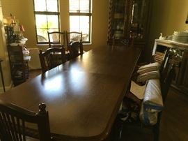 Table only.  Belgian oak.  Opens to seat 12. Chairs not included.