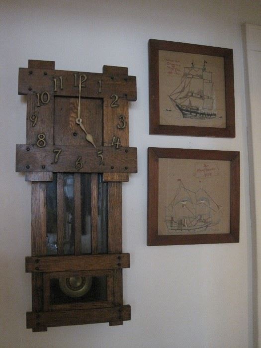 Arts & Crafts wall clock