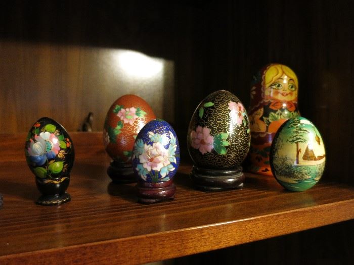 Cloisonné & Other Painted Eggs, Nesting Doll 