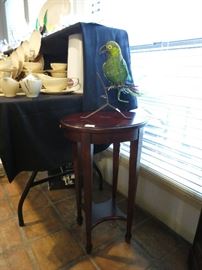 Beaded Parrot On Accent Table