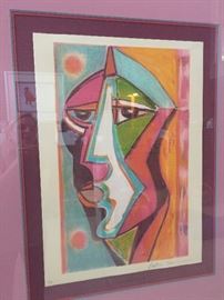 Rare - Anthony Quinn stone lithograph from the original, signed and numbered
