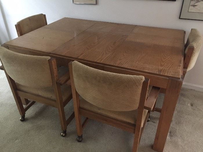 Small oak table and chairs