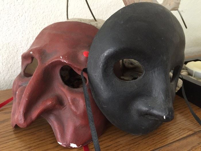 Vintage paper costume masks