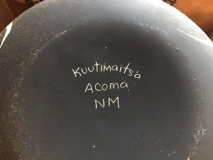 Native American pottery, most signed