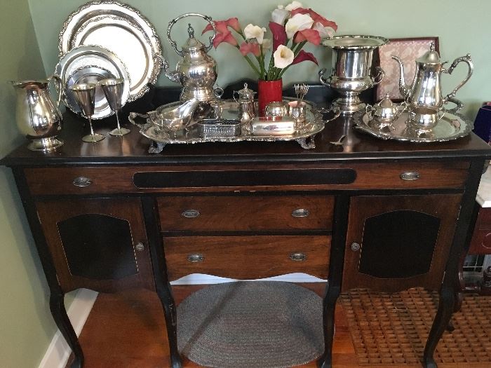 Antique buffet is in lovely condition... and as you can see makes a great display area
