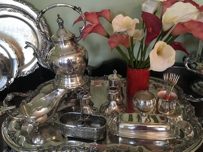 We have it filled up... and this large silver plated tray is such a great piece to show off any collection