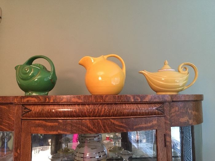 What a fun group of ceramics - including these classic tea pots