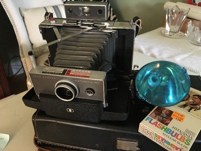 More vintage cameras, include this fun Polaroid 
