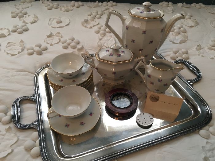 Nice china tea set ready for bedside service