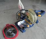 Description:: RYOBI presents a 9 Amp 7-1/4 in. Miter Saw that features a heavy-duty 9 Amp motor which delivers up to 5,800 RPM for the power to make difficult cuts, and the Exactline laser alignment system is adjustable to help keep the cut aligned .Model- TS1141L (replacement blades also included)
Condition:: Used but powers on and runs smooth.
Size/weight:: Blade- 7.25in.
Shipping:: NO SHIPPING!!!