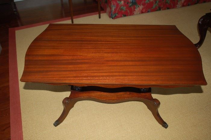 Beautiful rectangular side table - top view                    
18" H x 34" W x 19.5" D