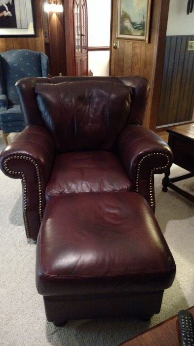 Matching leather chair
