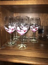 FLORAL HAND-PAINTED GLASSES