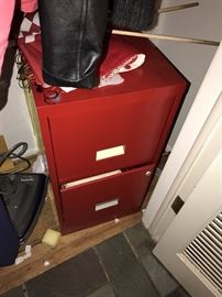 RED FILING CABINET