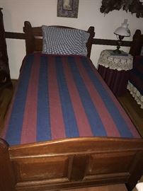 VINTAGE WOODEN TWIN BEDS