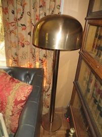 MId century metal dome shade lamp