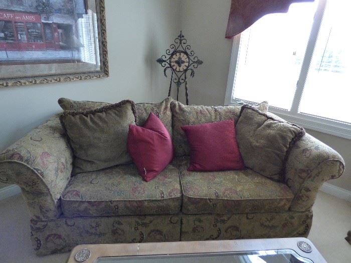 Available for pre-sale - $400 (matching loveseat, chair, and ottoman not pictured but available for pre-sale, as well)