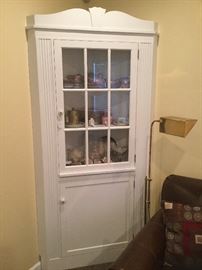 Mid-century corner china cabinet
