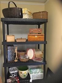 Wood boxes and baskets