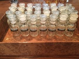 Set of vintage Marshall Field & Co spice bottles
