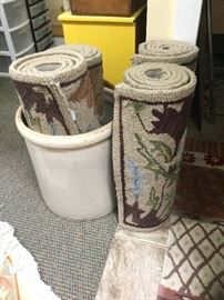 Floral pattern wool runners