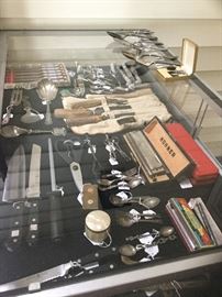 Wusthof knives, Horner harmonicas, antique bone carving set, antique silverplate