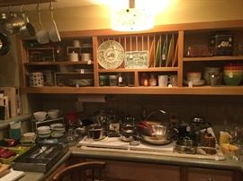 Fine quality kitchenware. KitchenAid cookware. LeCreuset. Crate & Barrel dishes. Fiesta ware dishes 
